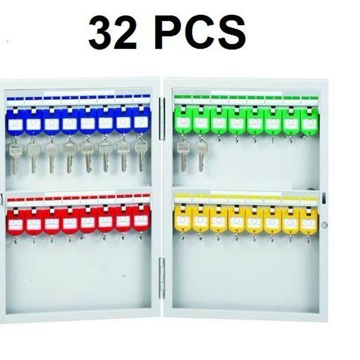 GENERICO - Caja Magnética Organizador de Llaves con Cerradura y 32 Ganchos