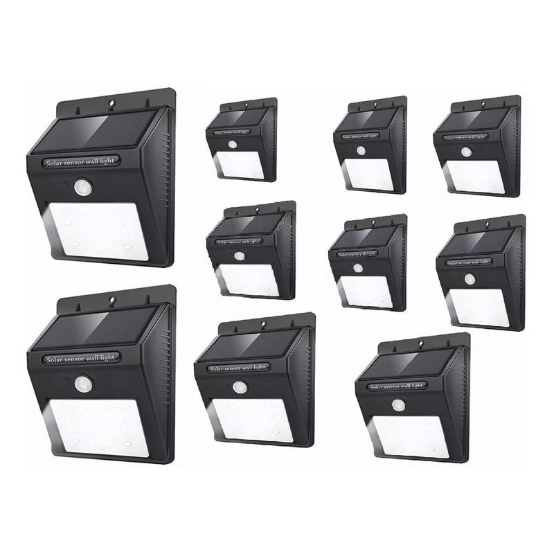 GENERICO - Foco Solar LED con Sensor de Movimiento y Carga Solar