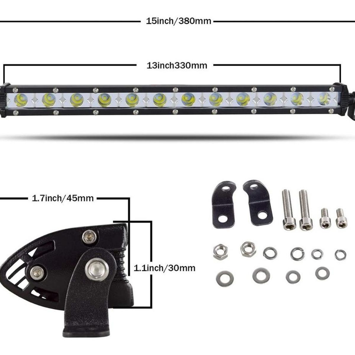 GENERICO - Barra Led Neblinera 36W 34cm para 4x4