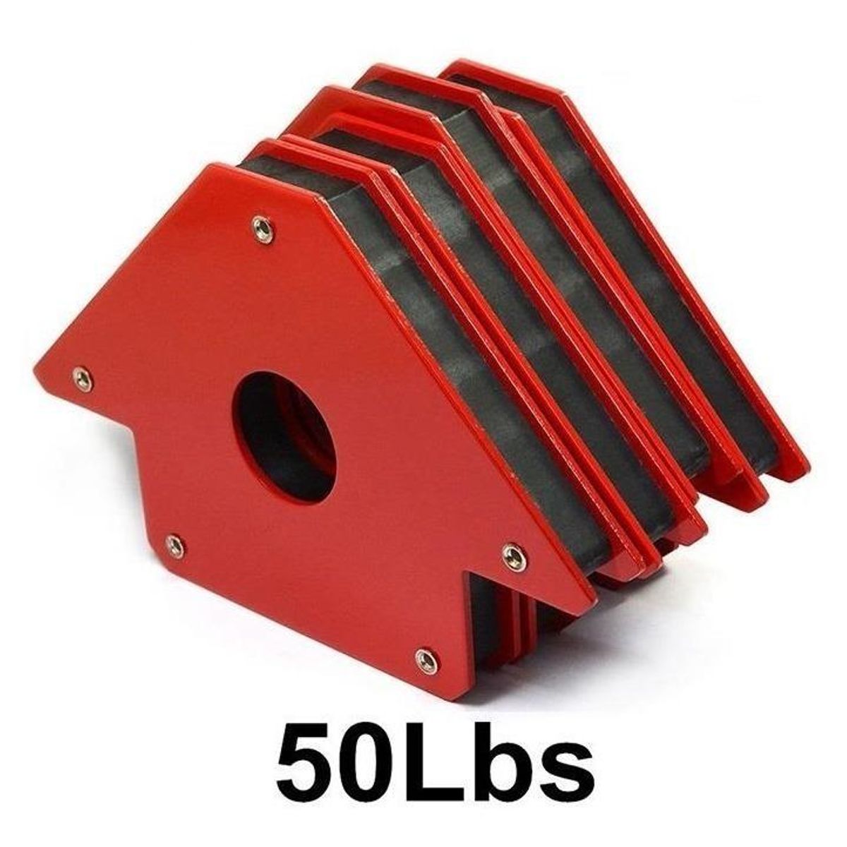 GENERICO - Set de 4 Escuadras Magnéticas para Soldador 50 Lbs