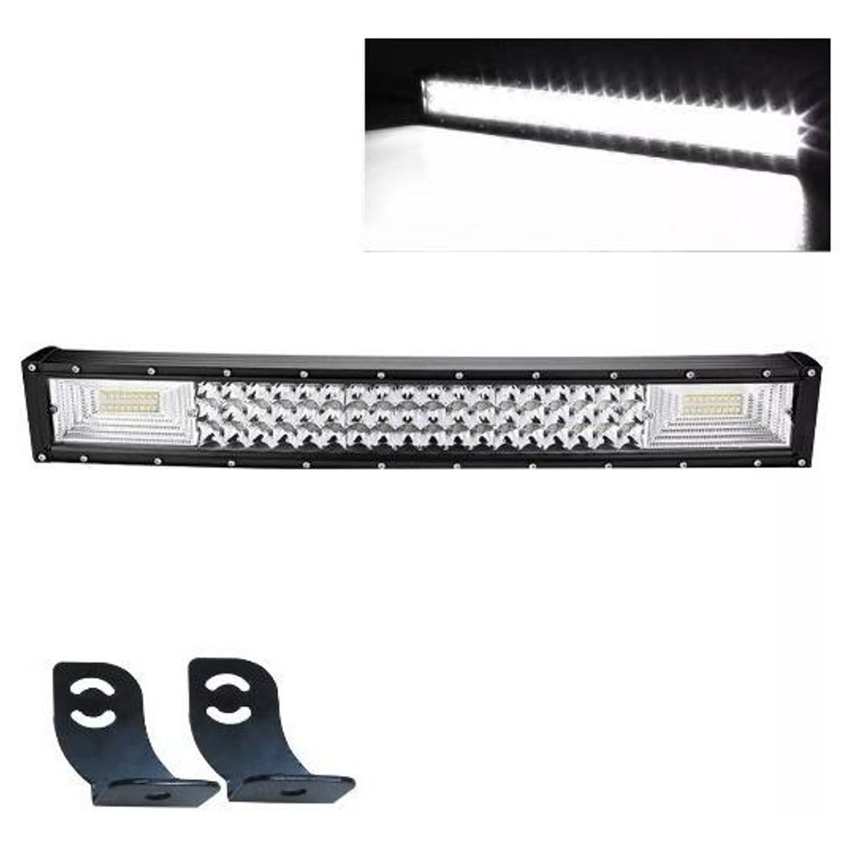 GENERICO - Barra LED Curva 120W 55cm para Vehículos Todo Terreno
