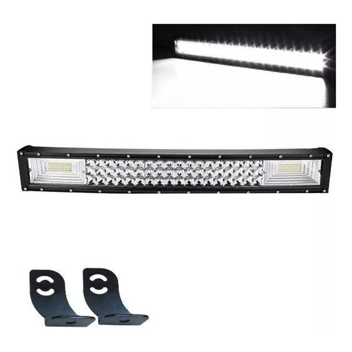 GENERICO - Barra LED Curva 120W 55cm para Vehículos Todo Terreno