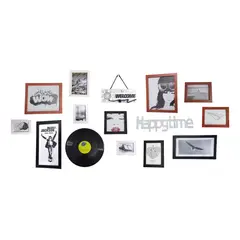 GENERICO - Set de 12 Marcos Decorativos con Vinilo para Pared