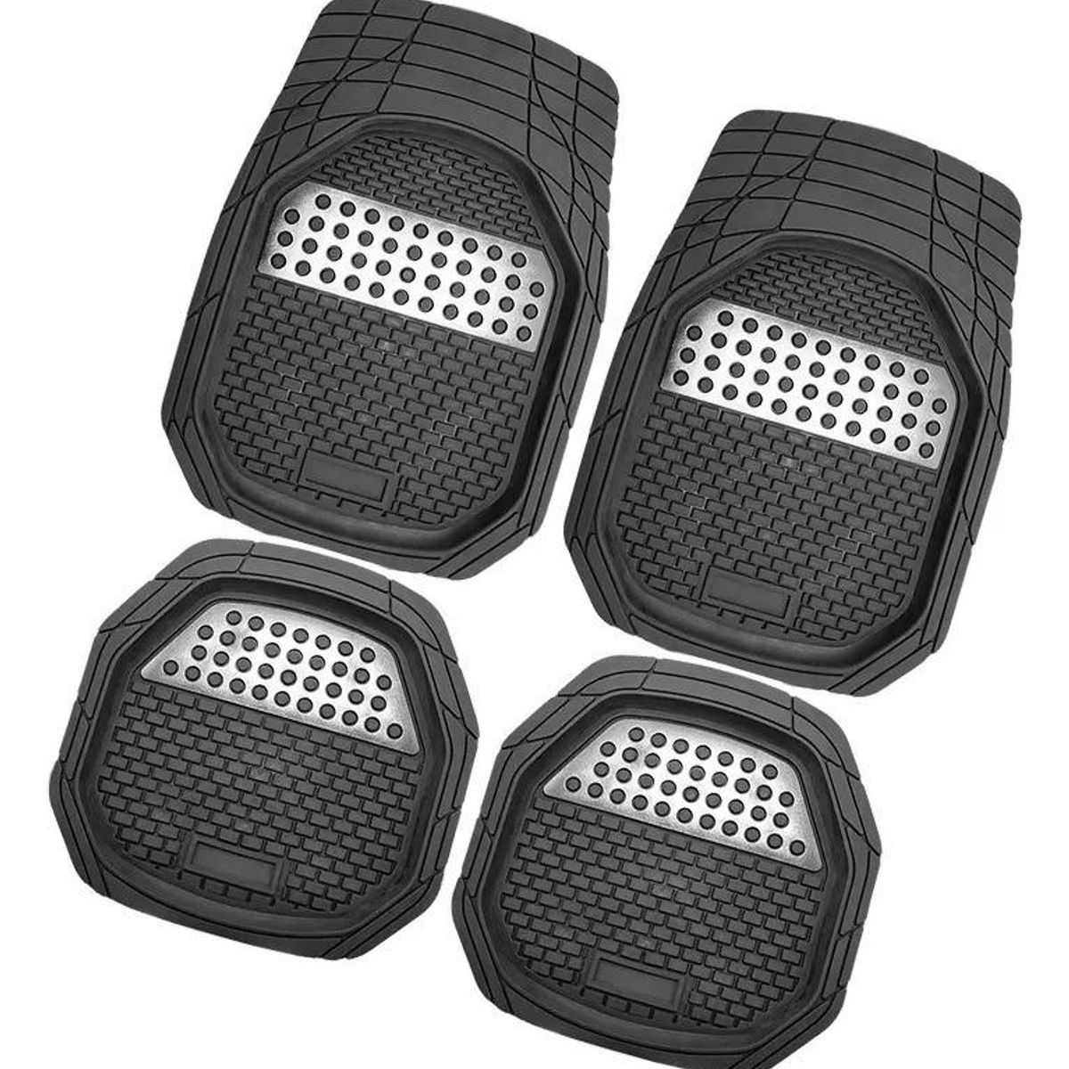 GENERICO - Alfombra Universal de Goma para Auto - Set 4 Piezas