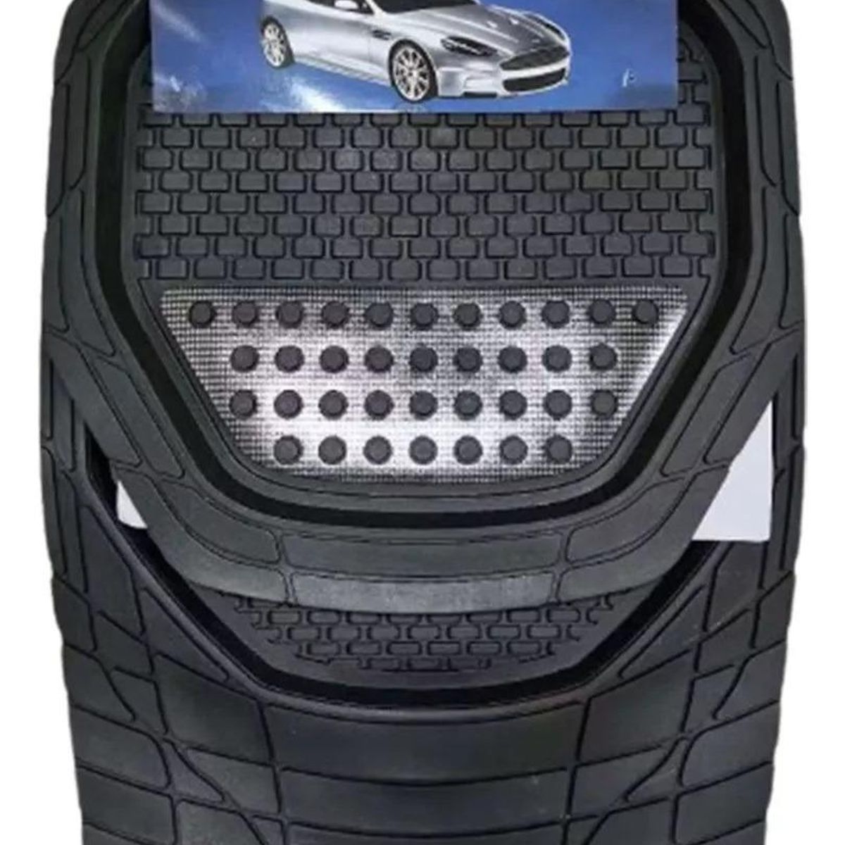 GENERICO - Alfombra Universal de Goma para Auto - Set 4 Piezas