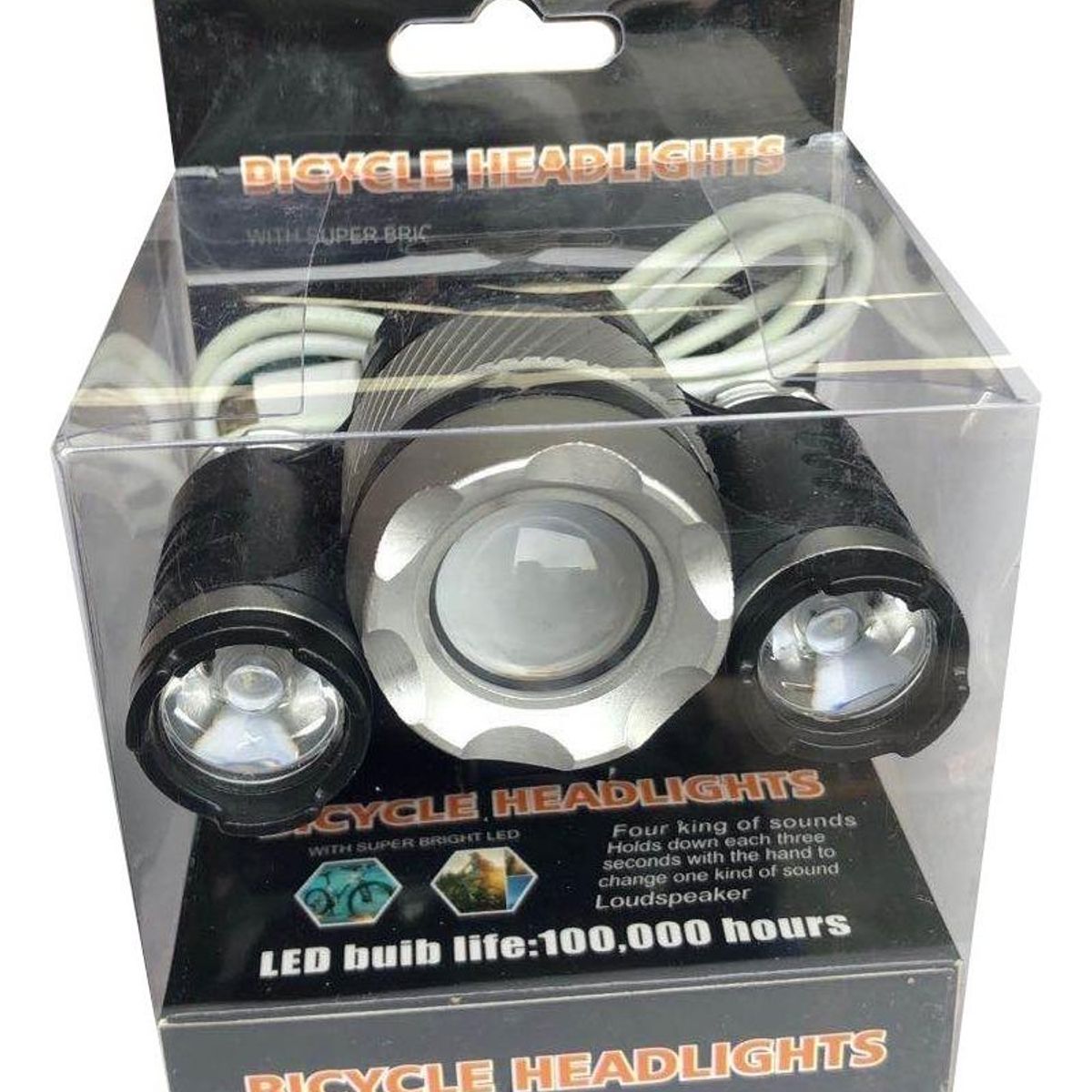 GENERICO - Luz Delantera Recargable LED para Bicicleta con Zoom