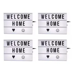 GENERICO - Caja de Luz LED A4 con Letras y Emojis para Decoración