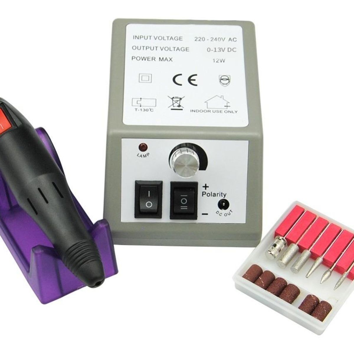 GENERICO - Set de Torno para Uñas Acrílicas con Secador para Manicura