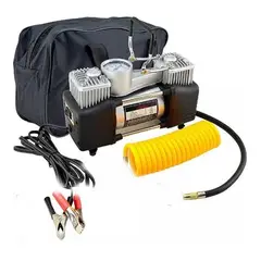 GENERICO - Compresor de Aire Doble Cilindro 12V para Neumáticos