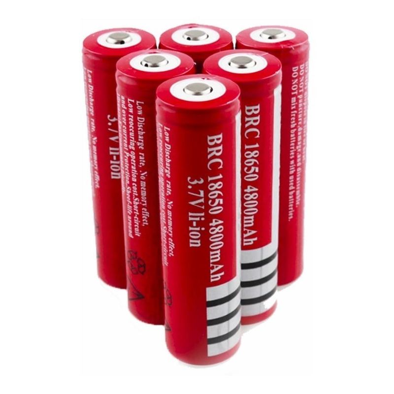 GENERICO - Pack de 25 Baterías Recargables 18650 Para Linternas LED