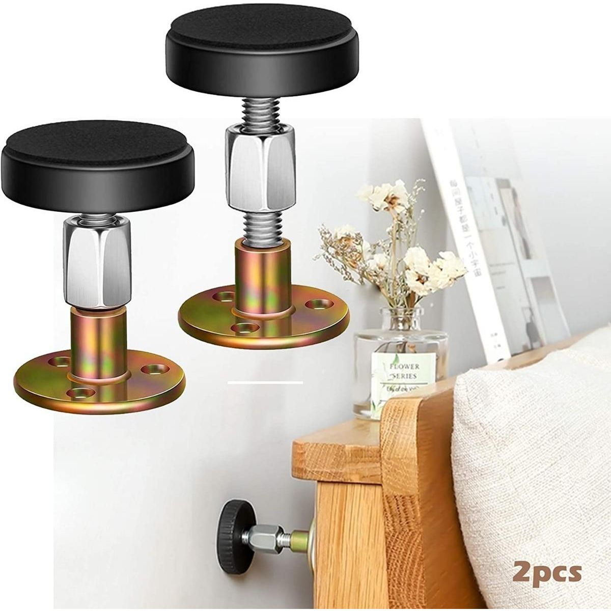 GENERICO - Tope Ajustable Antivibración para Cama y Muebles - 2 Unidades