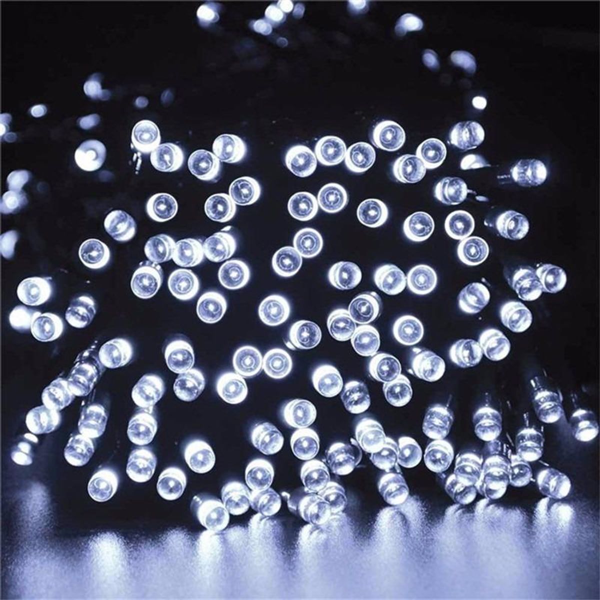GENERICO - Guirnalda Solar LED 200 Bulbos Blancos 20 Metros