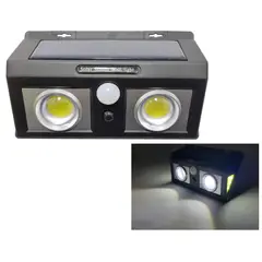 GENERICO - Foco Solar LED con Sensor de Movimiento 15W - 2 Cob