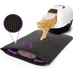 GENERICO - Alfombra Antideslizante para Arena de Gatos Doble Capa