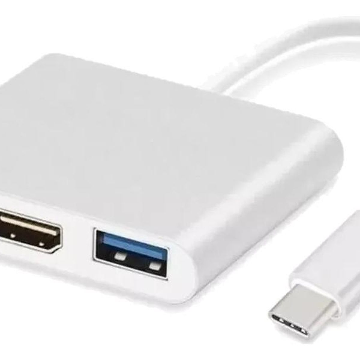 GENERICO - Adaptador Hub 3 en 1 USB Tipo C a HDMI y USB 30 4K