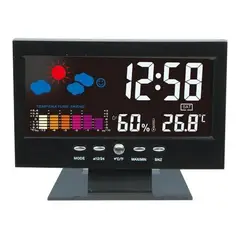 GENERICO - Reloj Despertador Digital LCD a Color con Termómetro