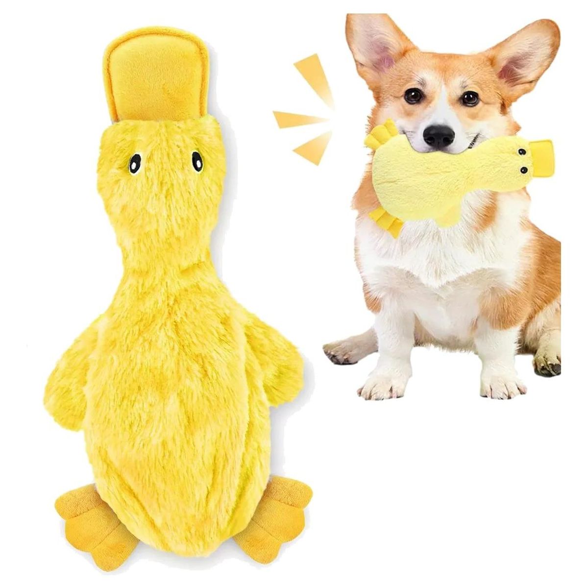 GENERICO - Juguete de Peluche Sonoro en Forma de Pato para Perros