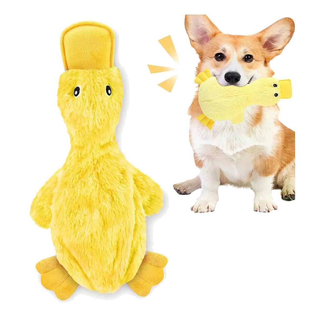 GENERICO - Juguete de Peluche Sonoro en Forma de Pato para Perros