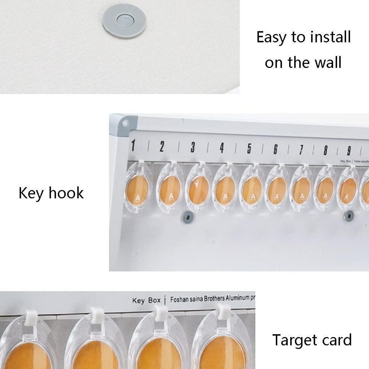 GENERICO - Caja Magnética Organizadora para Llaves con 32 Ganchos