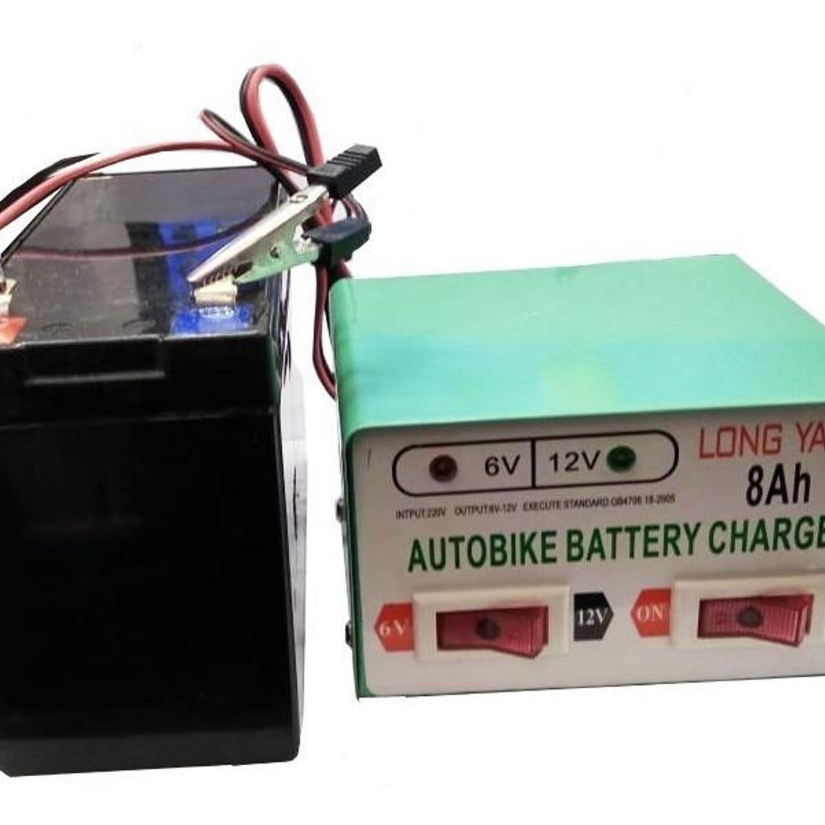 GENERICO - Cargador de Batería 12V6V 8Ah para Autos y Motos