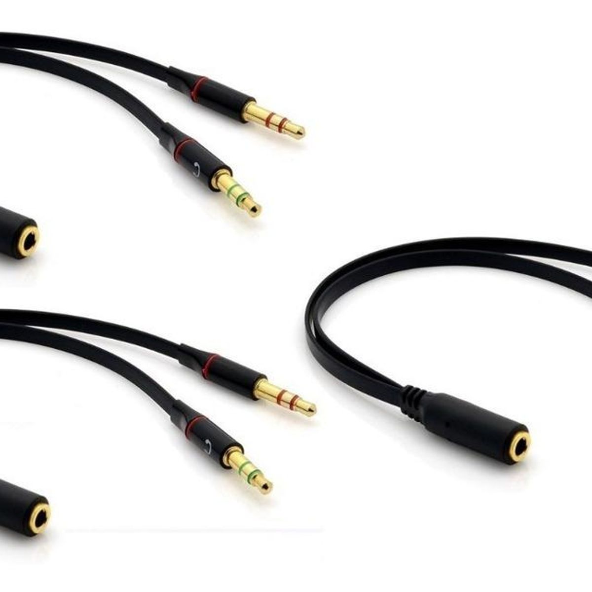 GENERICO - Adaptador 35mm para Auriculares con Micrófono - Pack de 3