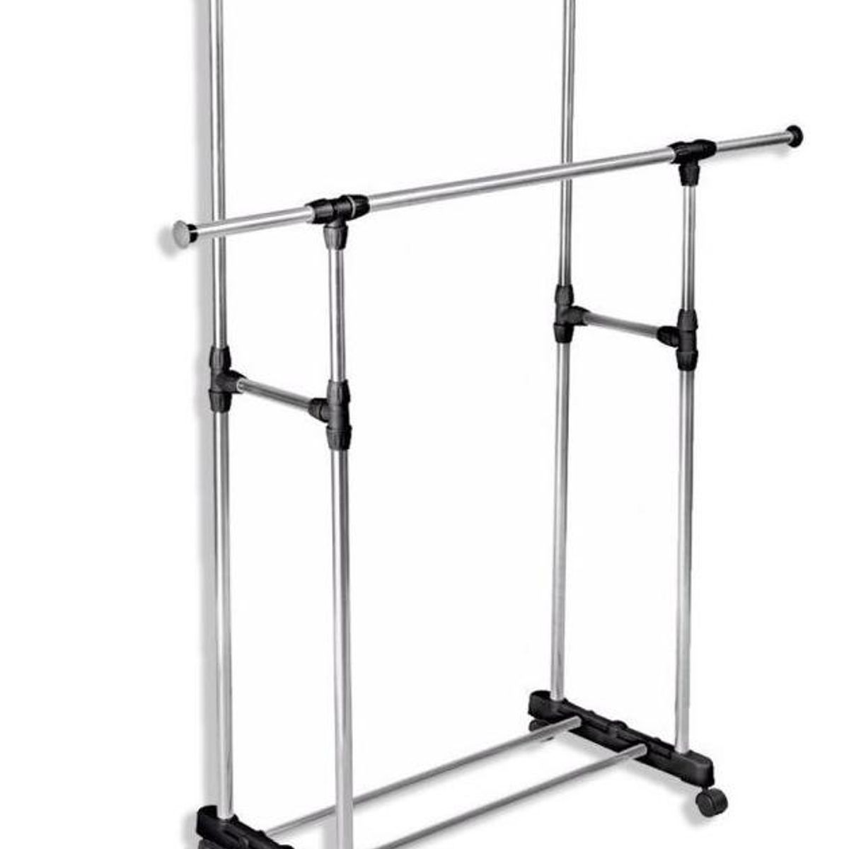 GENERICO - Perchero Colgador Metálico Doble Barras para Ropa