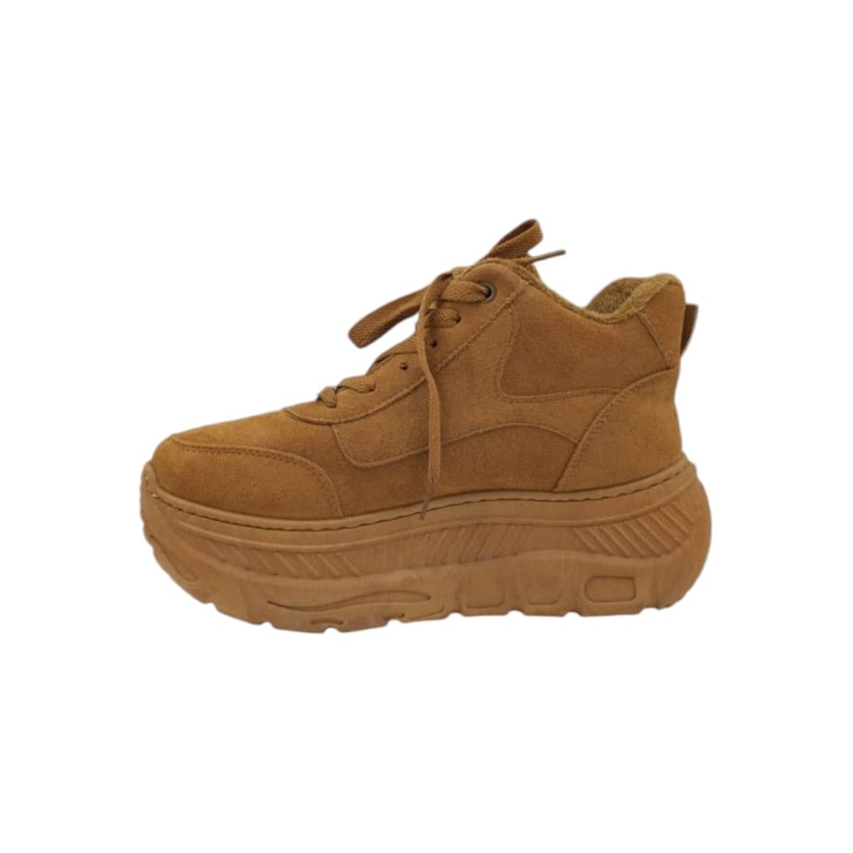 HERIEL - Zapatilla Camel Plataforma Mujer