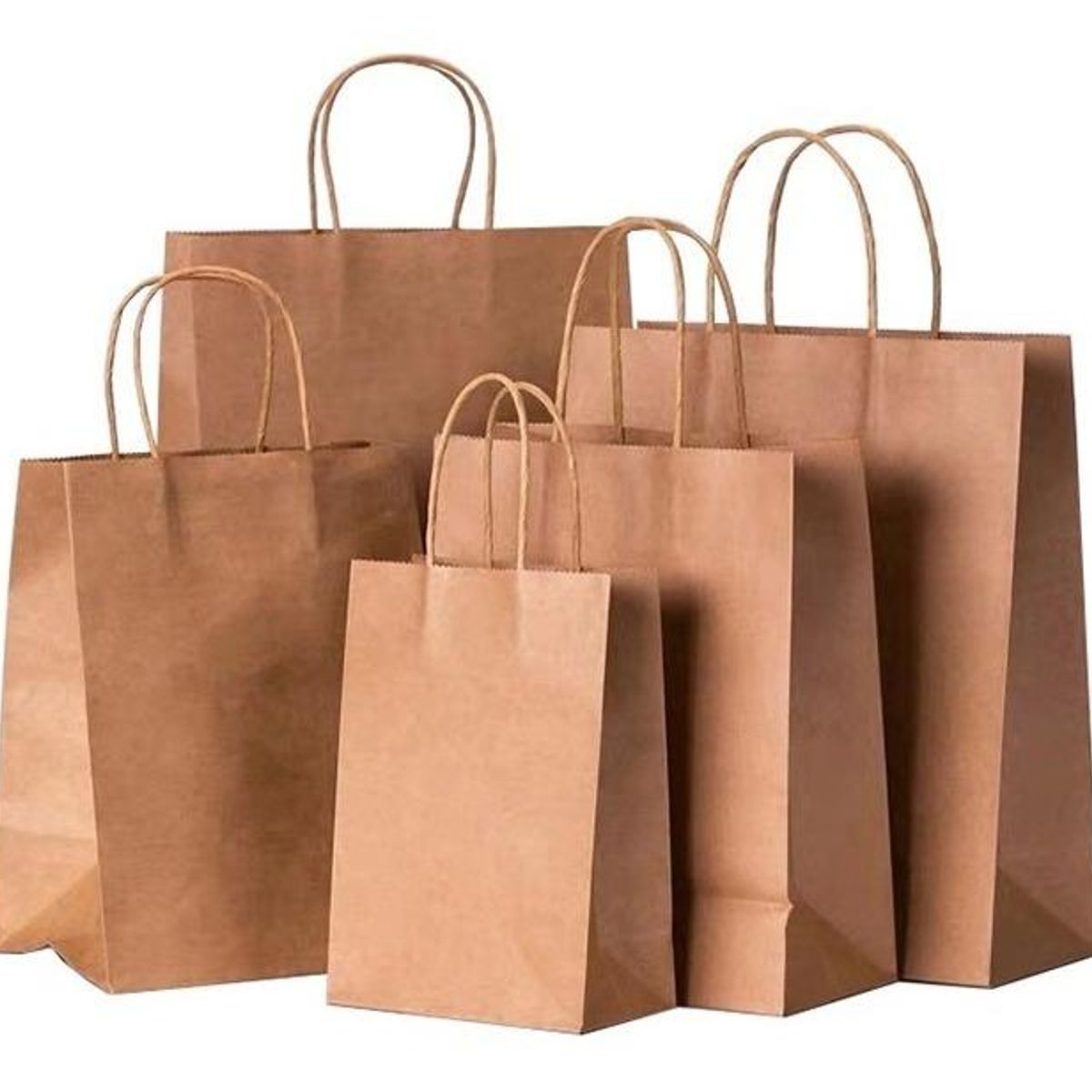 GENERICO - Bolsas de Papel Kraft 12 Unidades 42x31x13 cm