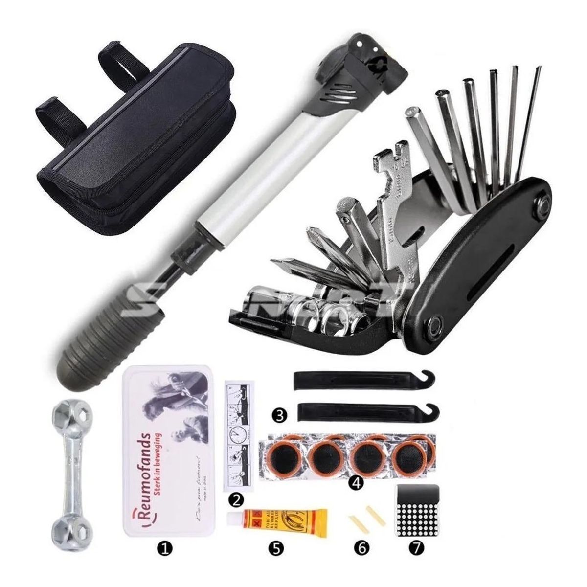 GENERICO - Kit de Herramientas Esenciales para Bicicleta