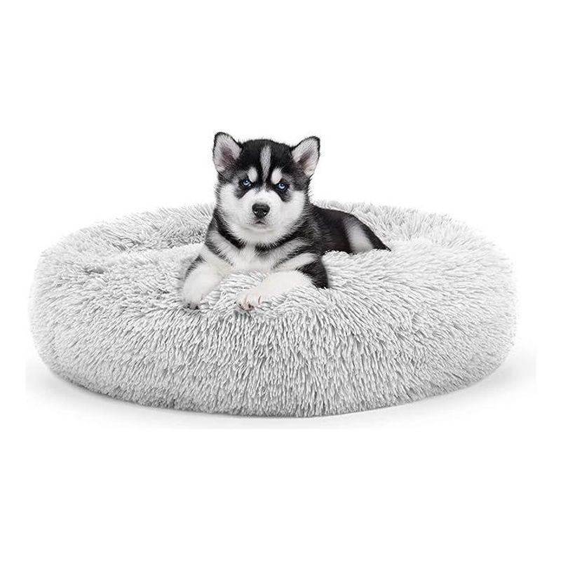 GENERICO - Cama Térmica Antiestrés para Perros y Gatos 90cm Gris