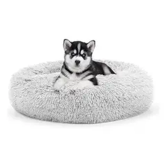 GENERICO - Cama Térmica Antiestrés para Perros y Gatos 90cm Gris