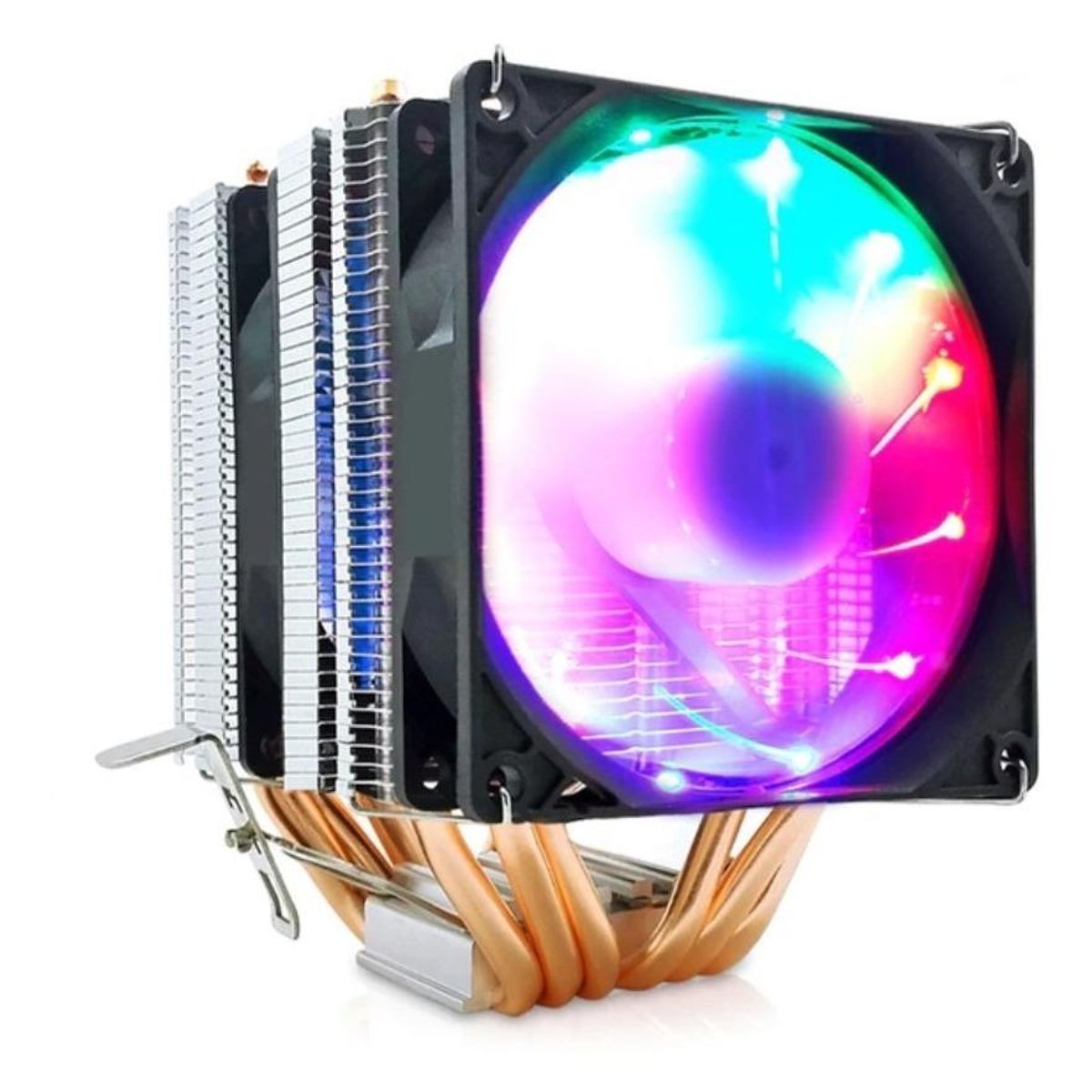 GENERICO - Ventilador CPU RGB con Disipador de Calor de Alto Rendimiento