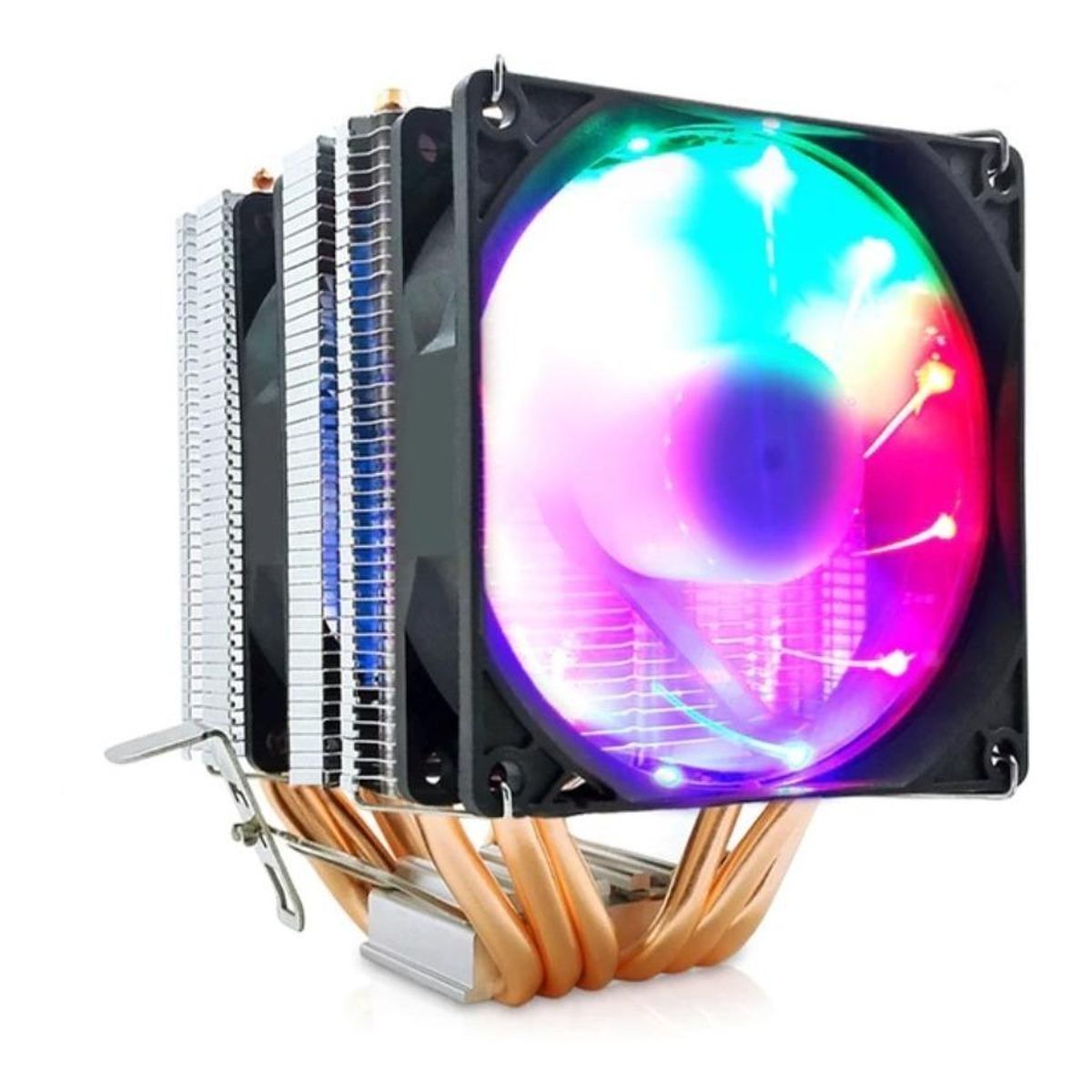GENERICO - Ventilador CPU RGB con Disipador de Calor de Alto Rendimiento