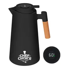 GENERICO - Jarra Térmica de 1 Litro con Pantalla Digital Negra