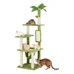 GENERICO - Rascador Para Gatos Torre de Yute con Hamaca y Juguete.