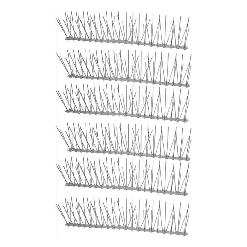 GENERICO - Pack de 6 Púas para Repeler Aves con Instalación Sencilla