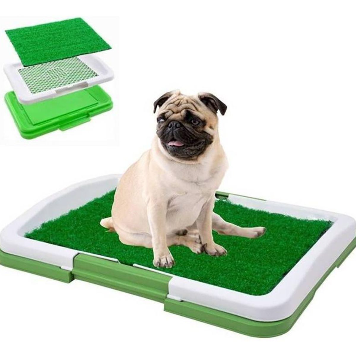 GENERICO - Baño Ecológico Para Perros y Gatos 3 Niveles 46x33 cm