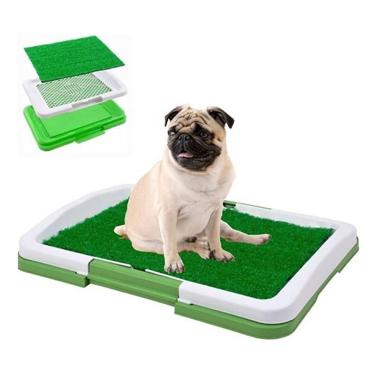 GENERICO - Baño Ecológico Para Perros y Gatos 3 Niveles 46x33 cm
