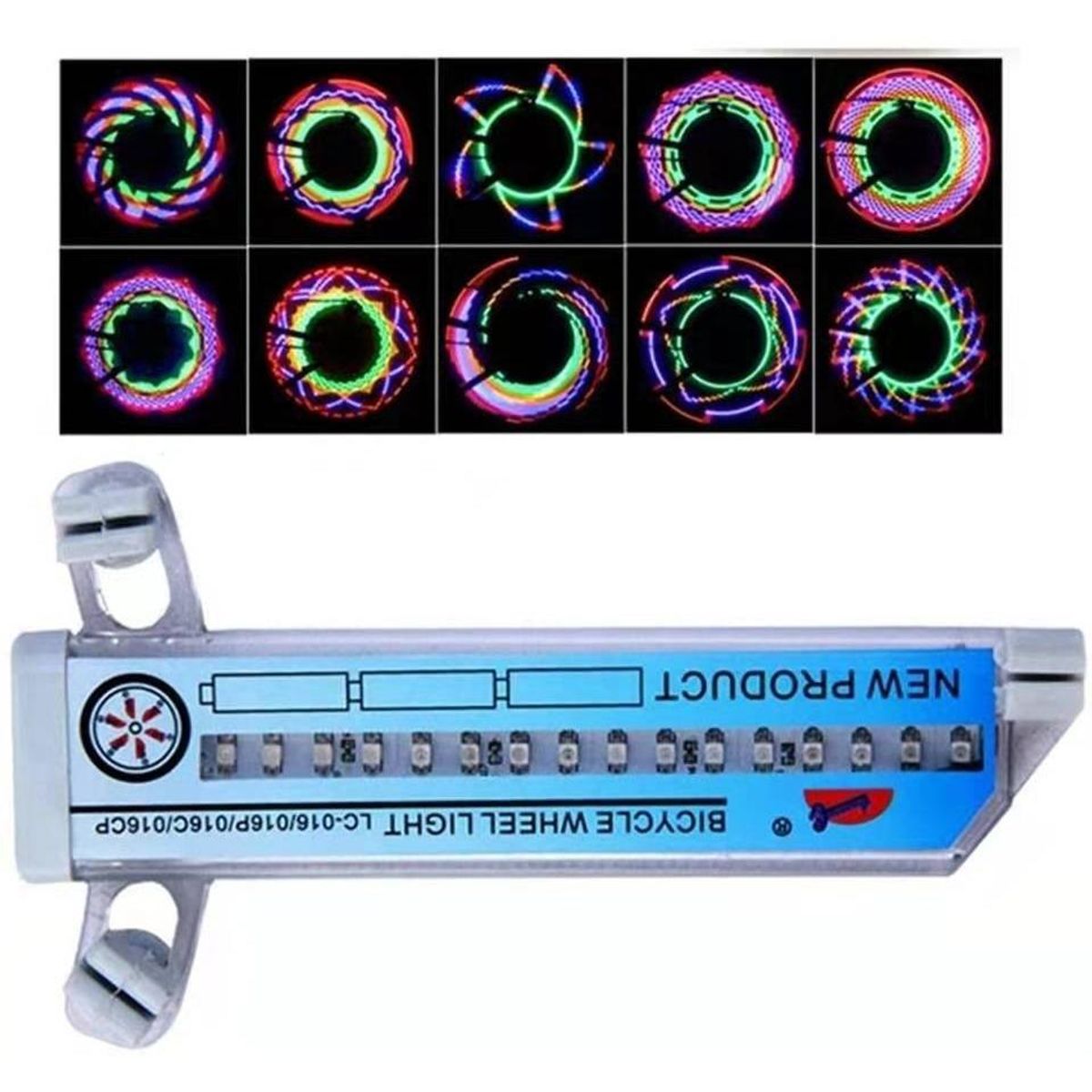 GENERICO - Luces LED Multicolores para Ruedas de Bicicleta