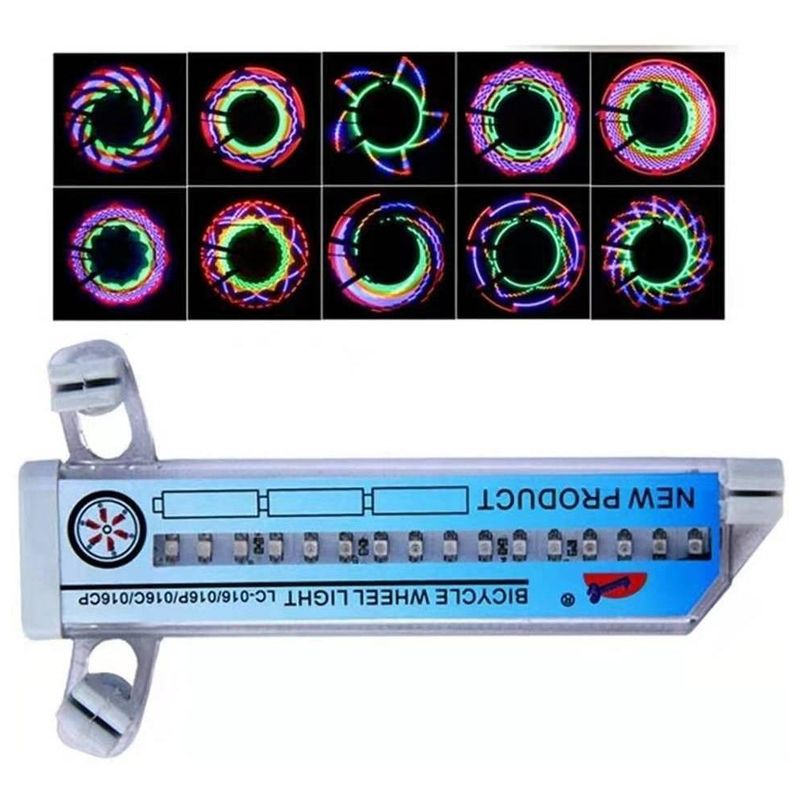 GENERICO - Luces LED Multicolores para Ruedas de Bicicleta