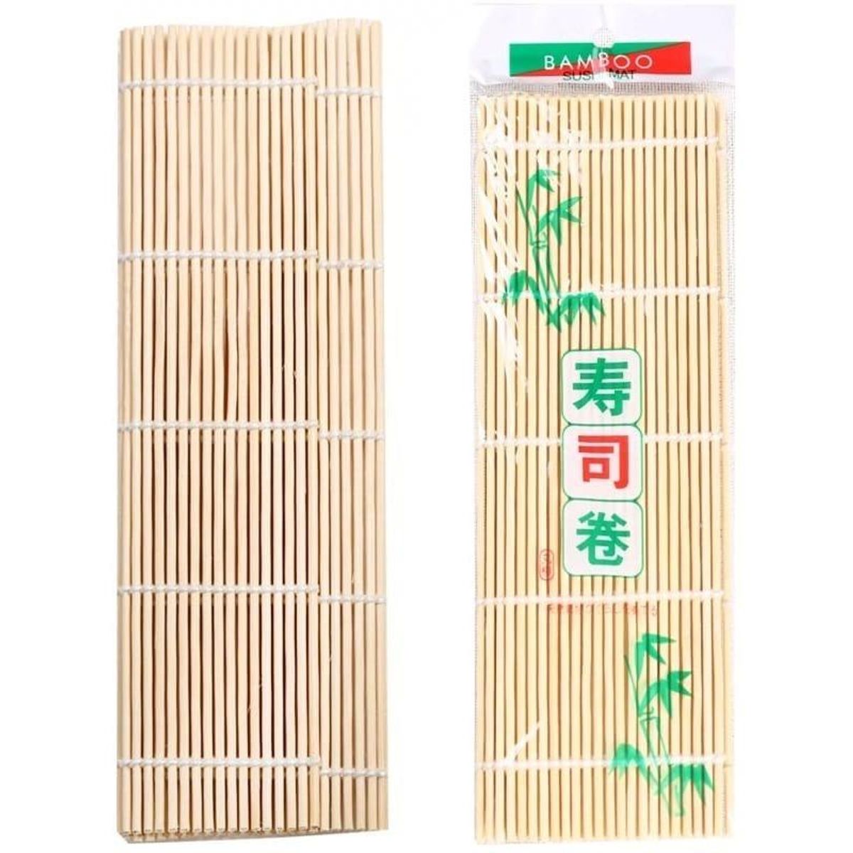 GENERICO - Set de 6 Esteras Redondas de Bambú para Sushi 24x24 cm