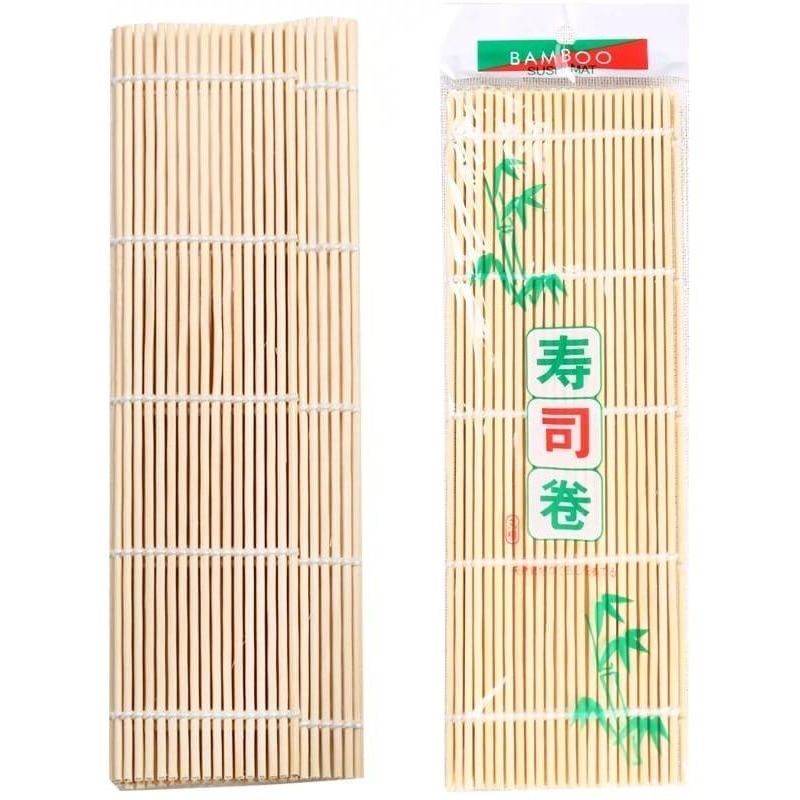GENERICO - Set de 6 Esteras Redondas de Bambú para Sushi 24x24 cm