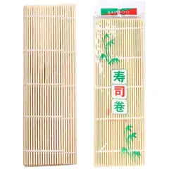 GENERICO - Set de 6 Esteras Redondas de Bambú para Sushi 24x24 cm