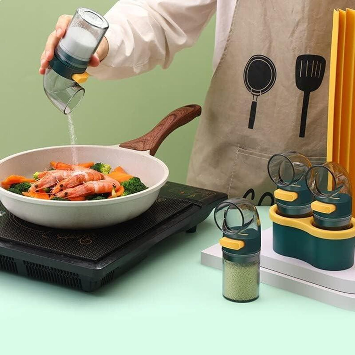 GENERICO - Botellas Dispensadoras de Especias Cuantitativas para Cocina