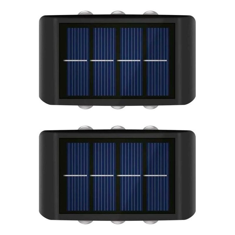 GENERICO - Pack de 2 Lámparas Solares LED para Montaje en Muro