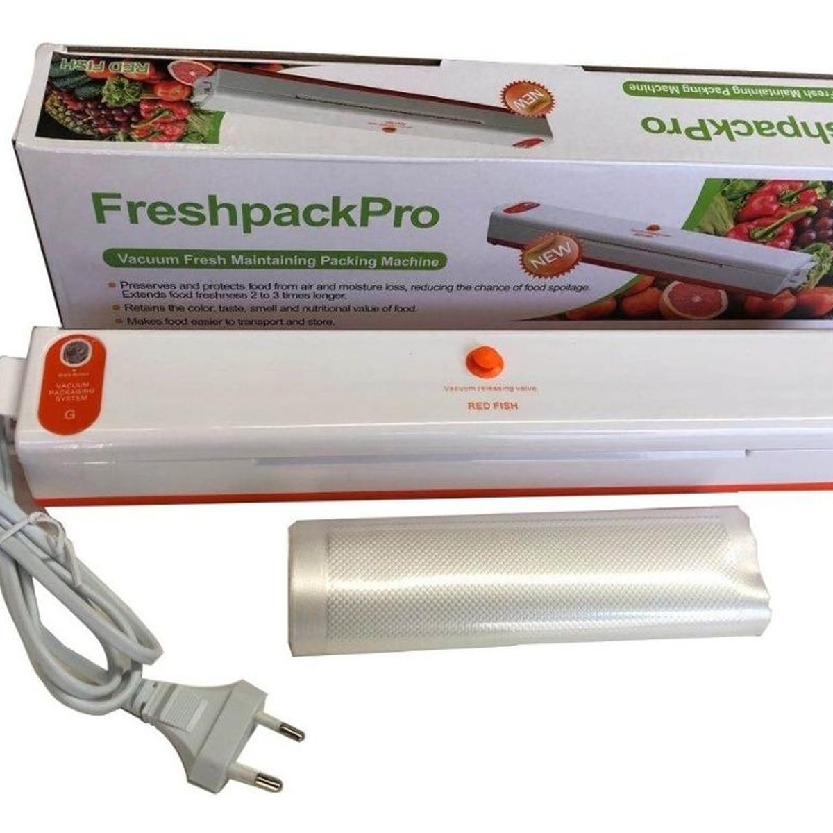 GENERICO - Selladora al Vacío Automática para Alimentos 70W con 10 Bolsas