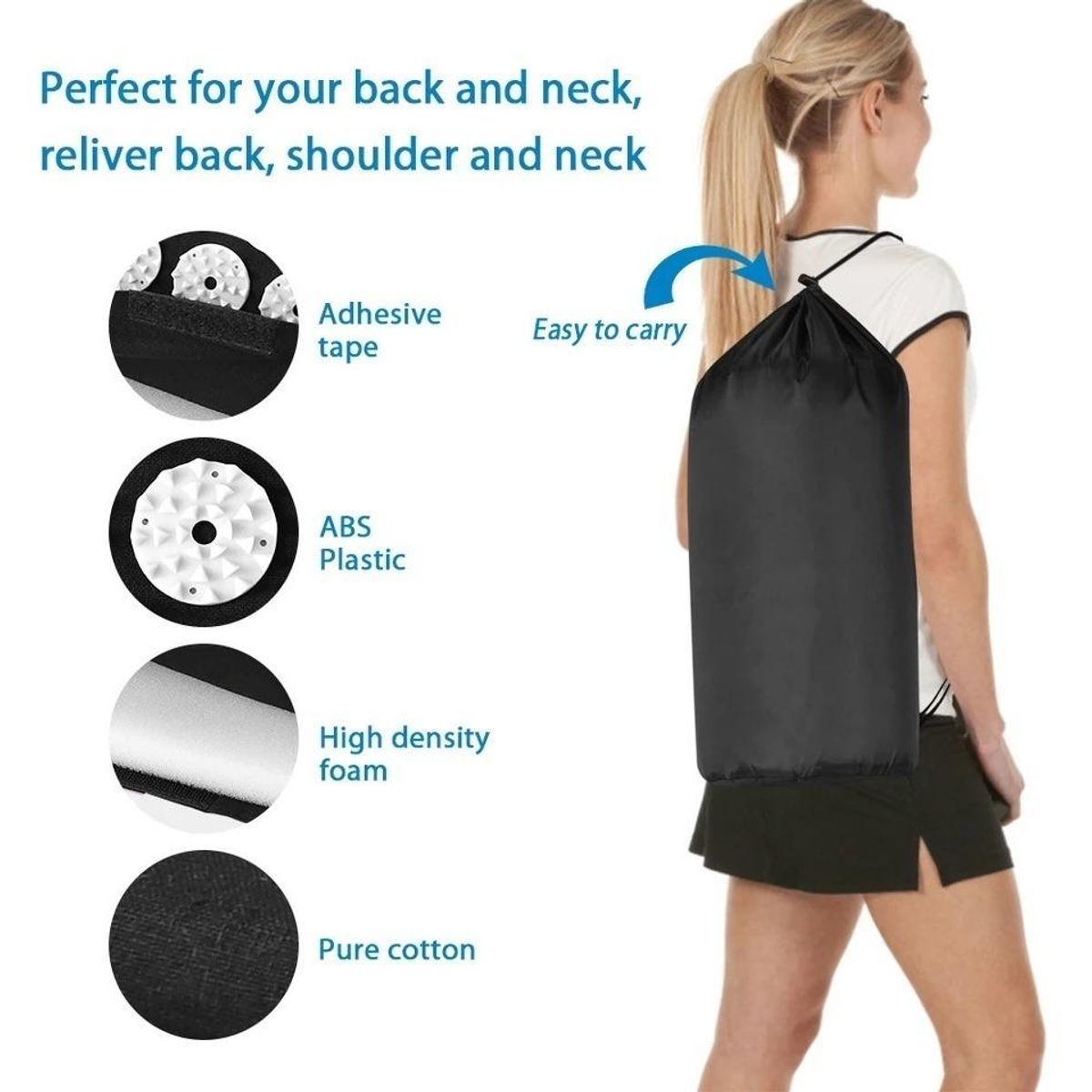 GENERICO - Esterilla de Yoga con Almohada para Acupresión