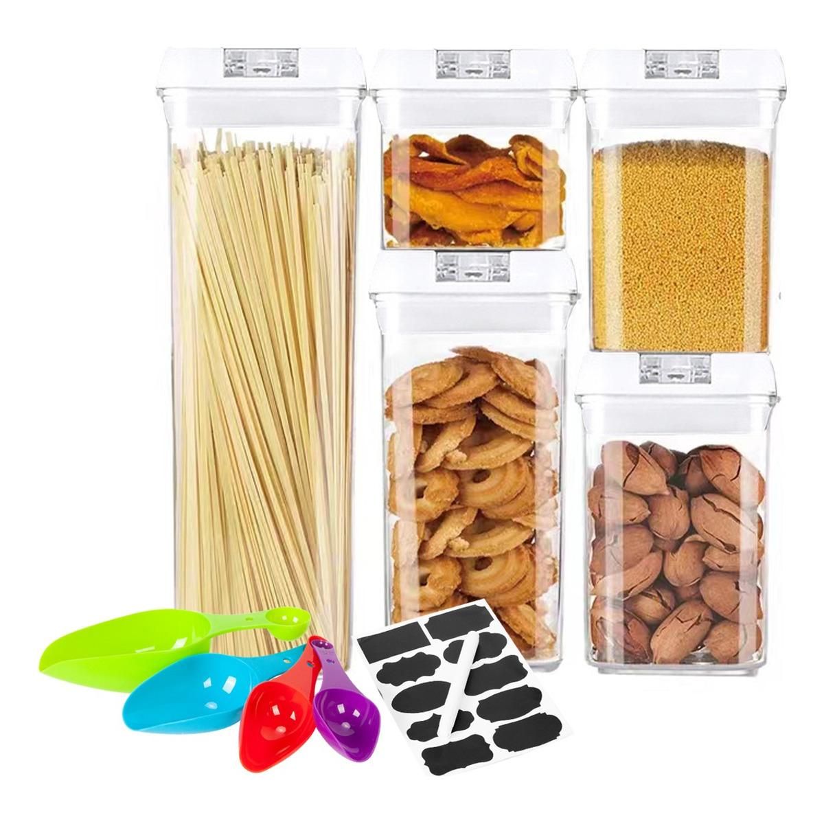 GENERICO - Set de 5 Recipientes Herméticos para Alimentos 52L