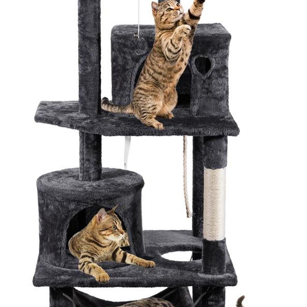 GENERICO - Torre Rascador para Gatos 170cm con Juegos Interactivos