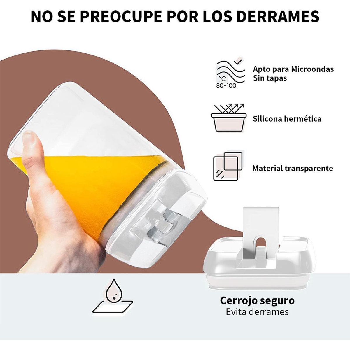 GENERICO - Set de 7 Contenedores Herméticos para Alimentos